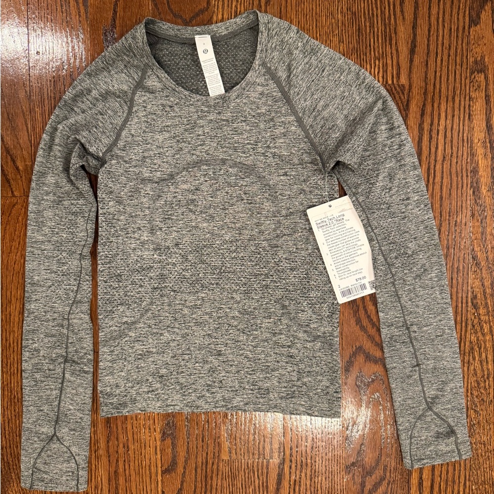 Lululemon Swiftly Tech Long Sleeve 2.0 Slate/White